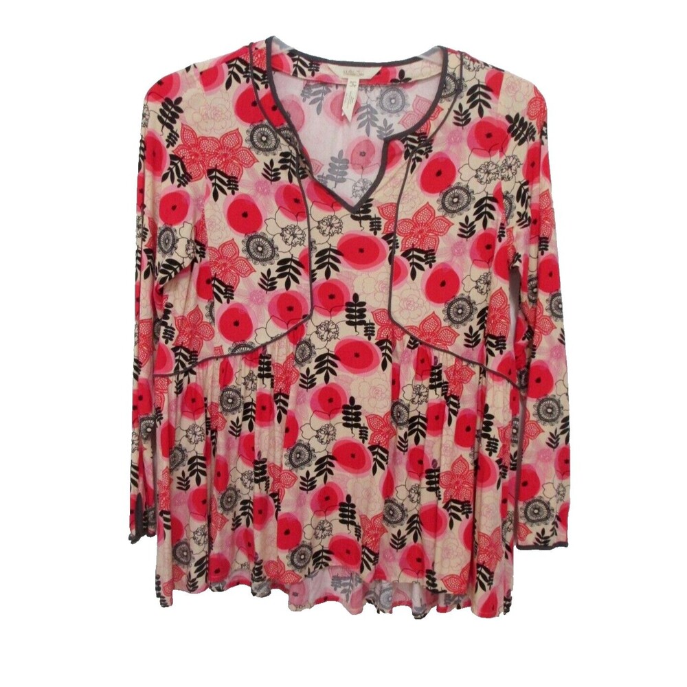 Matilda Jane Women Tunic Top Pink Black BOHO Size Small